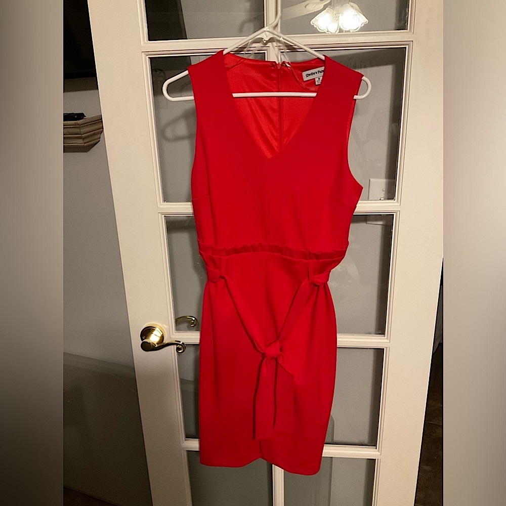 SHELBY & PALMER red dress in size 8. Brand new without tags. Zippered back.